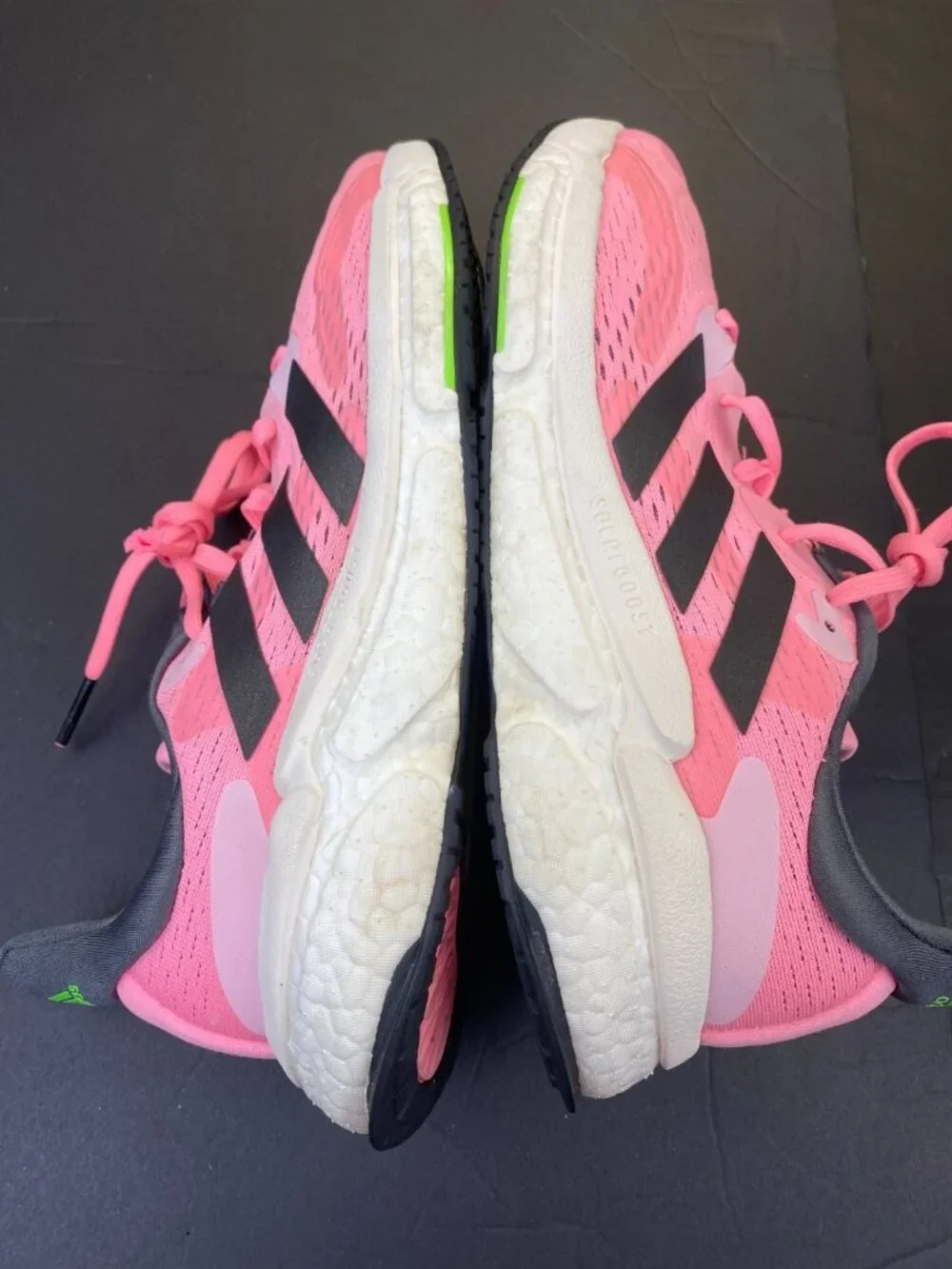 Adidas Solar Boost 3 Woman;s Size 9.5 Black /PinkAthletic Running Shoes Sneakers